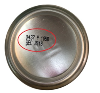 Ink Jet Code can be found on the bottom of the can